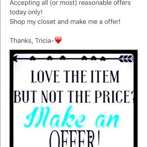 Taking all (reasonable) offers!❤️‍🔥